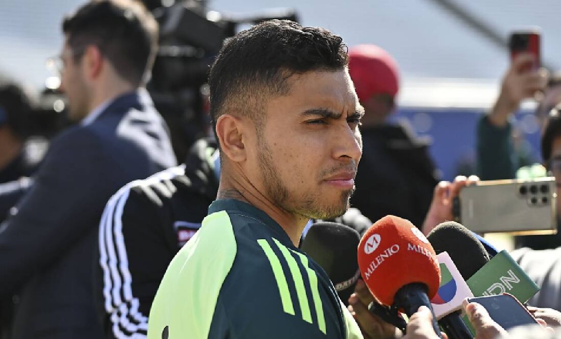Orbelín Pineda, en la previa del México ante Panamá por el Final Four de Concacaf. Foto: Imago7