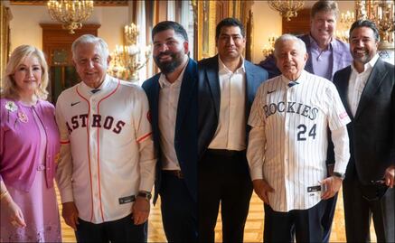 El presidente Andrés Manuel López Obrador tuvo reunión con gente de Astros y Rockies