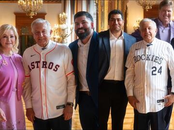 El presidente Andrés Manuel López Obrador tuvo reunión con gente de Astros y Rockies