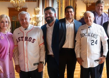 El presidente Andrés Manuel López Obrador tuvo reunión con gente de Astros y Rockies