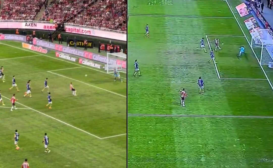 Chicharito Hernández anotó dos goles ante Atlético de San Luis, pero los anularon por fuera de lugar y perdió Chivas. Foto: Especial