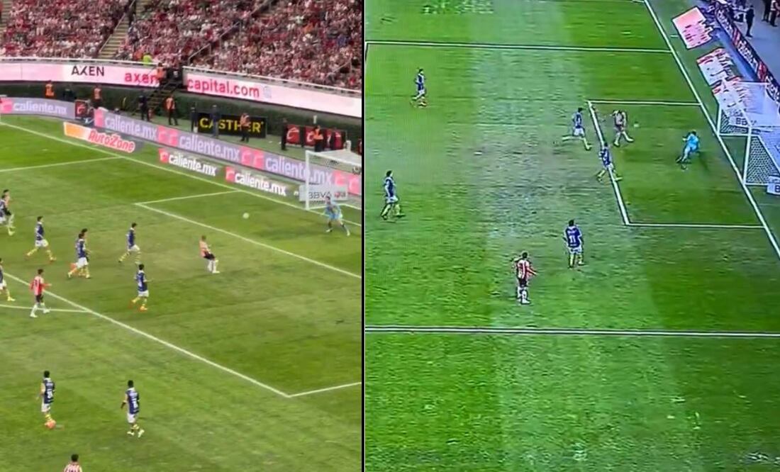 Chicharito Hernández anotó dos goles ante Atlético de San Luis, pero los anularon por fuera de lugar y perdió Chivas. Foto: Especial