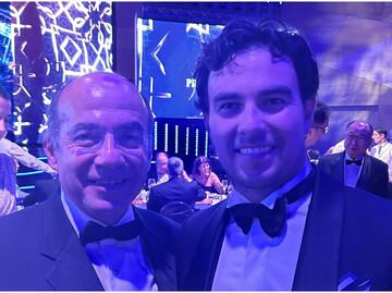 Felipe Calderón acompañó a 'Checo' Pérez en la entrega de trofeos de Fórmula 1