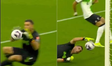 VIDEO: Dibu Martínez es objeto de burlas por un insólito error frente al Liverpool