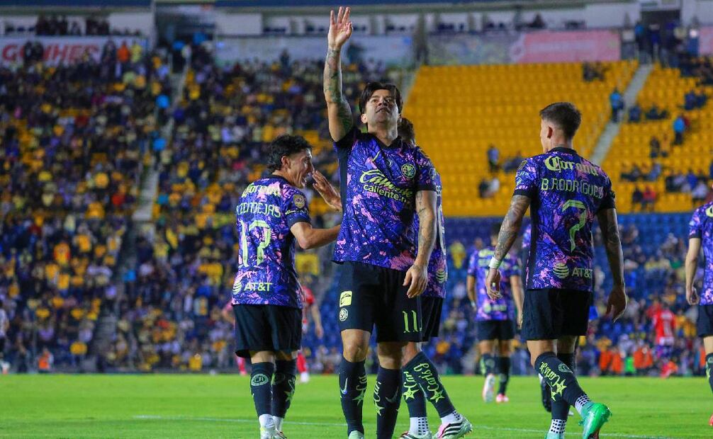 Víctor Dávila marcó doblete con el América en su choque contra Atlético de San Luis. Foto: Imago7