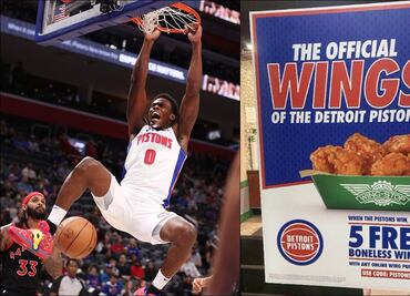 Detroit Pistons ganó después de 28 partidos y un restaurante regaló 'alitas' a sus aficionados