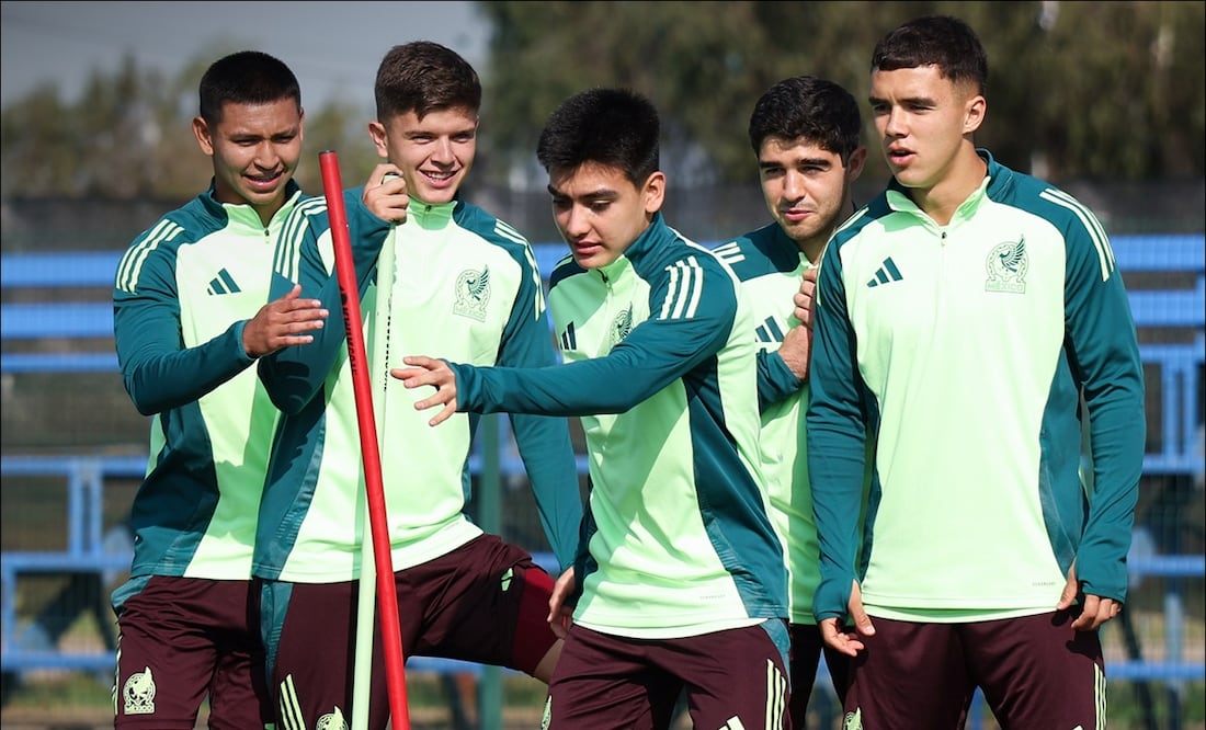 Jugadores de la Selección Mexicana Sub 20 se alistan para enfrentar su duelo ante España en el Mundial de la categoría. FOTO: @miseleccionsubs