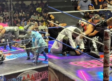 Así fue la grave lesión que sufrió Murder Clown en el ring durante una función en Aguascalientes
