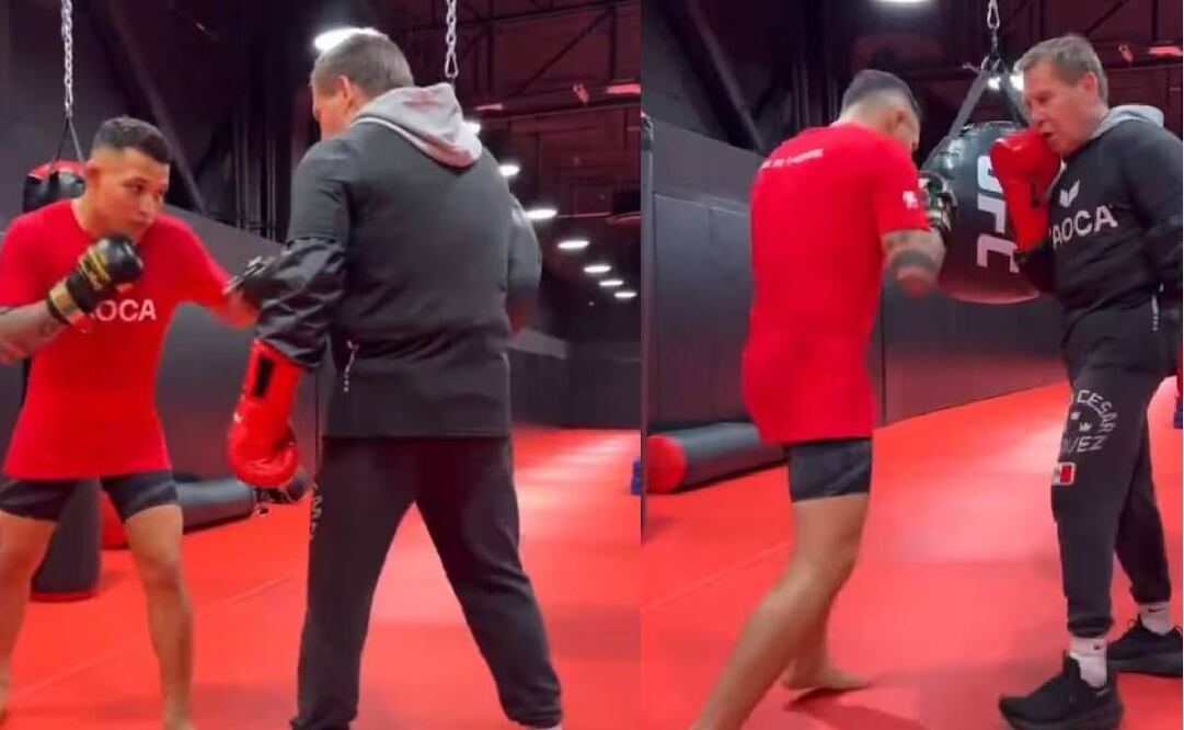 Julio César Chávez le está enseñando a boxear a Lazy Boy para su próxima pelea en UFC. Foto: Especial