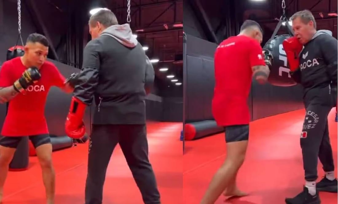 Julio César Chávez le está enseñando a boxear a Lazy Boy para su próxima pelea en UFC. Foto: Especial