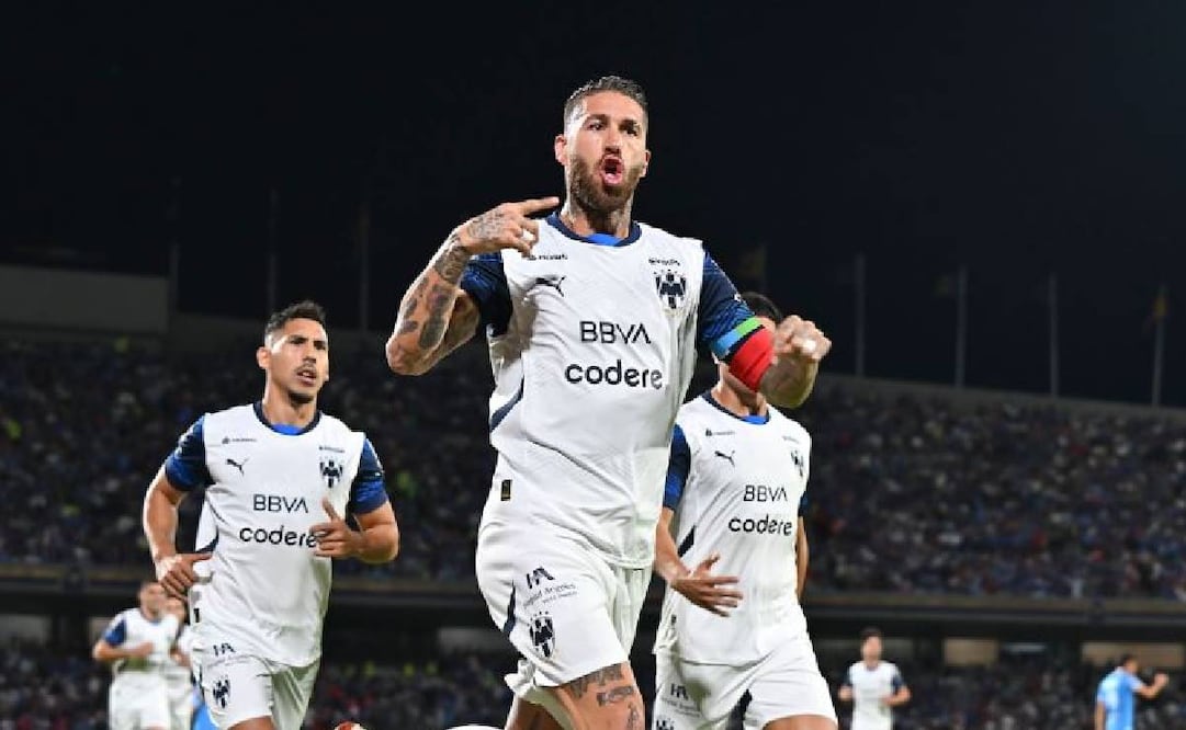 Sergio Ramos celebra su gol ante Cruz Azul, en el duelo correspondiente a la Jornada 11 del Clausura 2025. FOTO: @LigaBBVAMX