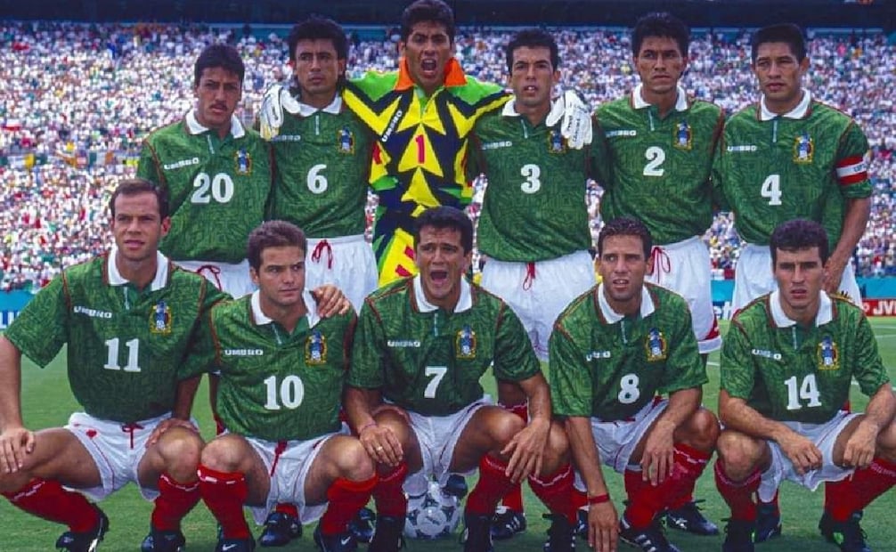 Selección Mexicana en 1994 con Jorge Campos y Luis García Foto: Especial