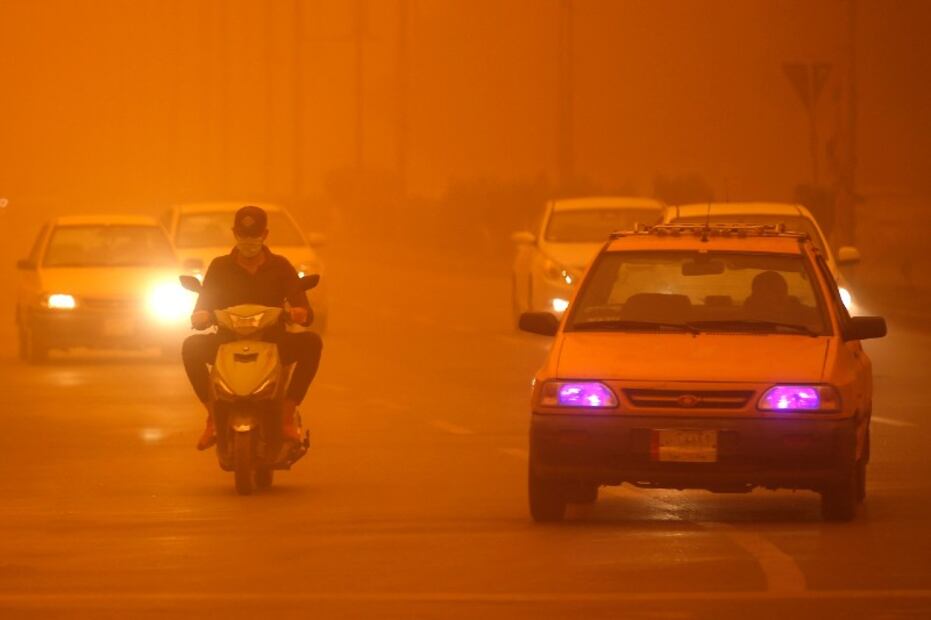 10 fotos apocalípticas de la impresionante tormenta de arena en Irak