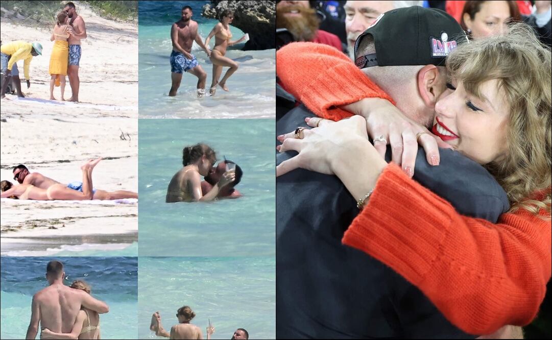 Travis Kelce y Taylor Swift vacacionan en las Bahamas FOTO: AFP / Especial