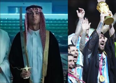 VIDEO: Cristiano Ronaldo es víctima de las burlas por usar la túnica que le dieron a Messi por ser campeón del mundo