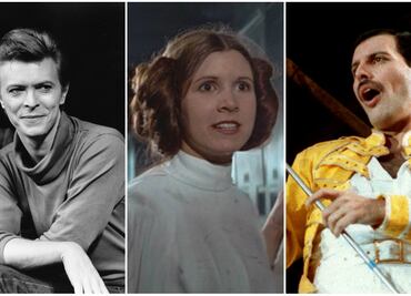 Carrie Fisher y sus romances “secretos” con David Bowie y Freddie Mercury
