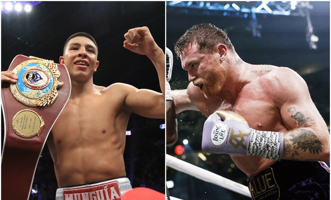 Jaime Munguía y Canelo Álvarez podrían enfrentarse en mayo - Imago7 / AFP