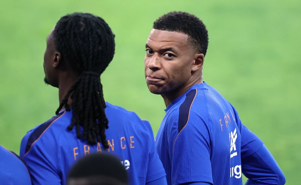Kylian Mbappé en los entrenamientos de Francia previo al inicio de la UEFA Nations League / Foto: AFP