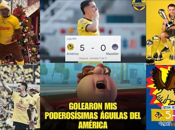 América arrasa a Mazatlán y la afición azulcrema celebra con MEMES