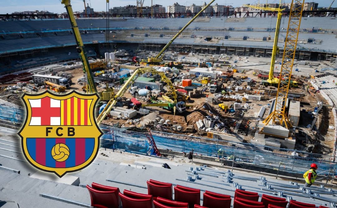 Así lucen los avances de lo que será el nuevo Camp Nou. del Barcelona. FOTO: @FCBarcelona