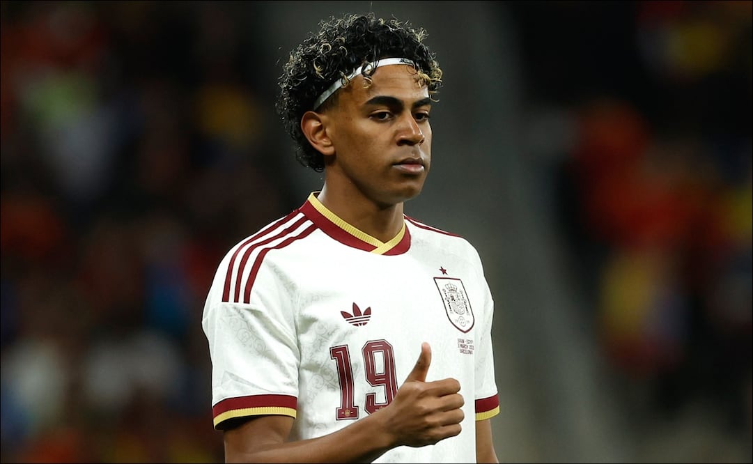 Lamine Yamal, durante el partido entre la selección de España y Egipto. FOTO: AP
