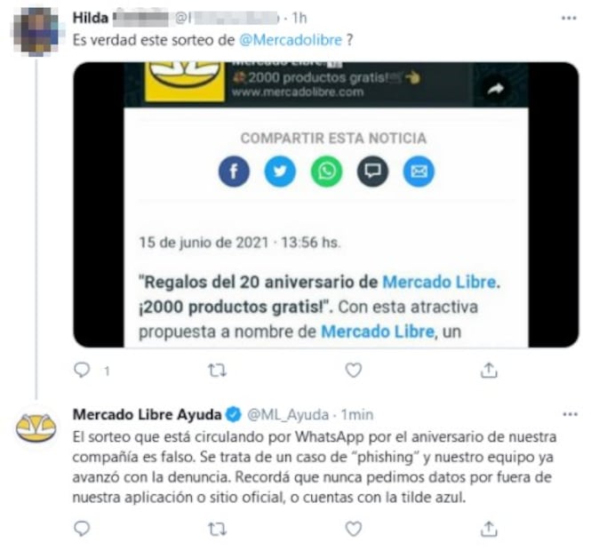¡Estafa! Sorteo de productos de Mercado Libre que circula en WhatsApp