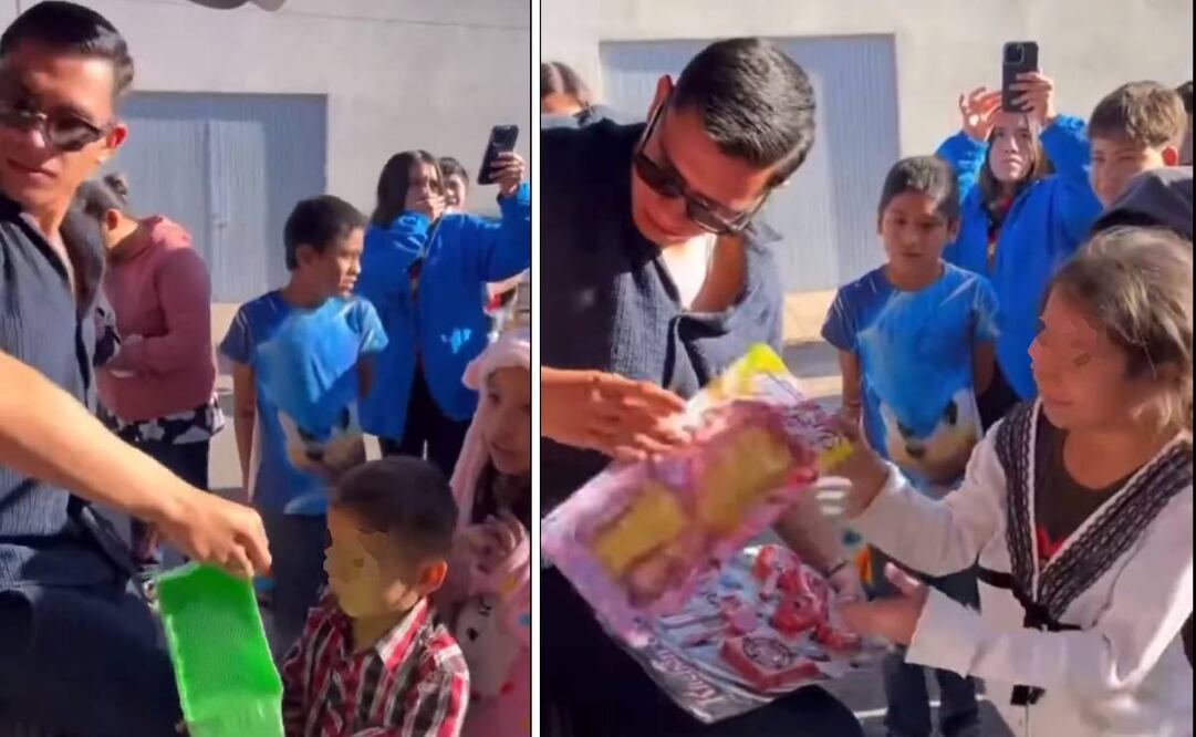 Luis Malagón le obsequió juguetes a los niños con motivo del Día de Reyes. Foto: Especial
