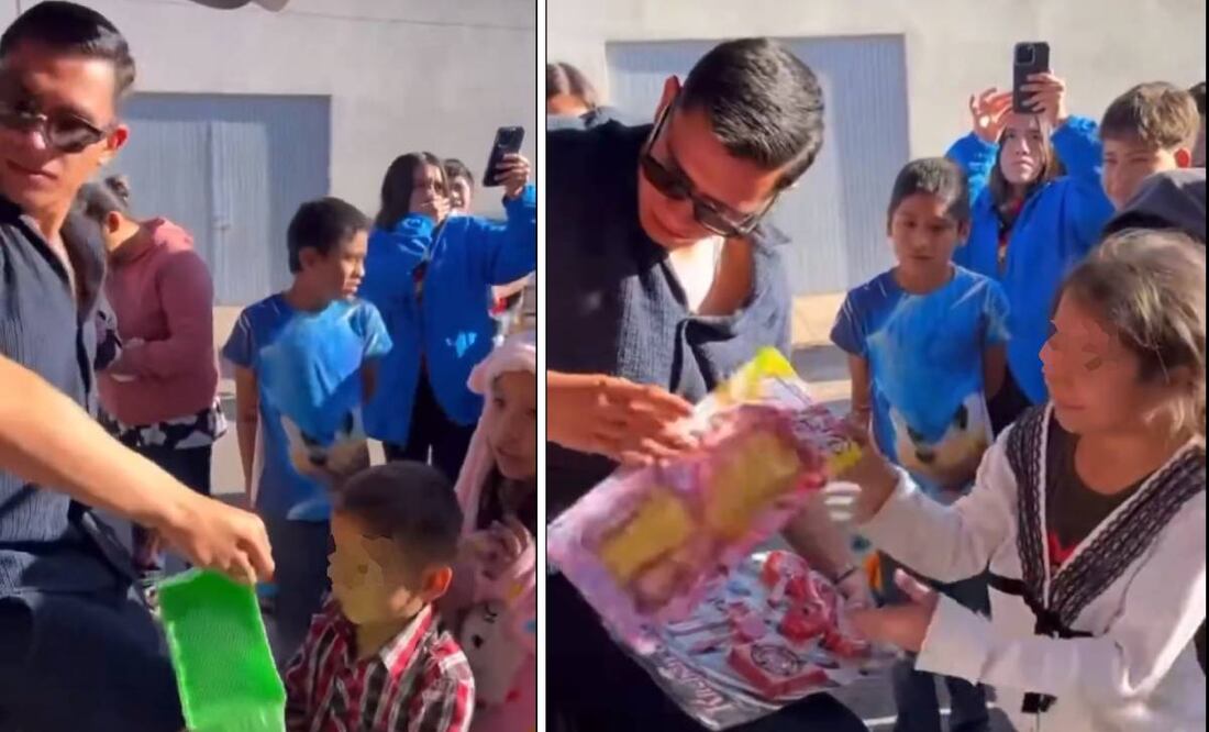 Luis Malagón le obsequió juguetes a los niños con motivo del Día de Reyes. Foto: Especial