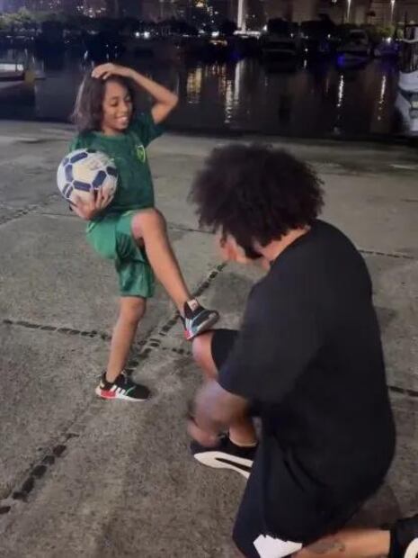 Marcelo y el momento en que su hijo de 9 años lo sorprendió con un caño. Fuente: Instagram @marcelotwelve