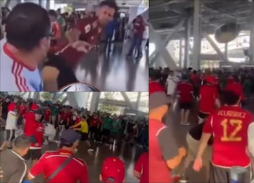 Aficionados de la selección de Venezuela armaron bronca entre ellos mismos en el duelo contra México