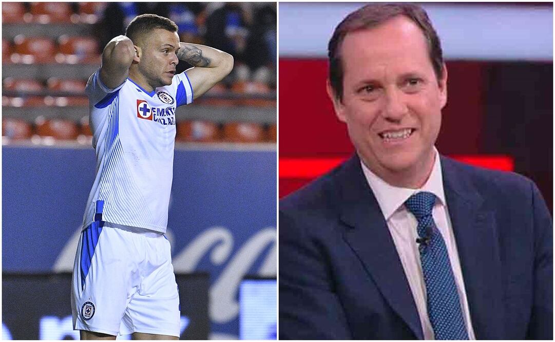 'Cabecita' Rodríguez en Cruz Azul y Paco Villa en TUDN / FOTO: Imago7 y Captura