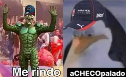 Checo Pérez abandonó el GP de Canadá tras chocar contra un muro y fue víctima de los memes