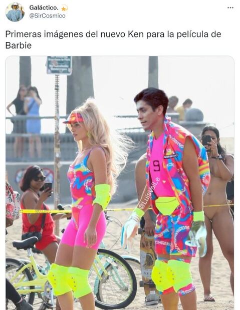 Nuevo look de Margot Robbie y Ryan Gosling en la película “Barbie” y sus memes