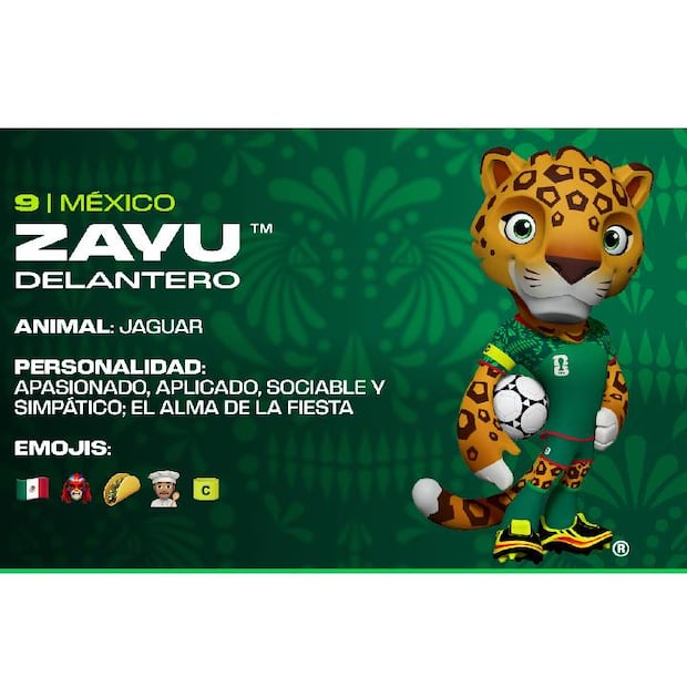 Así es Zayu, la mascota de México para el Mundial 2026. FOTO: FIFA