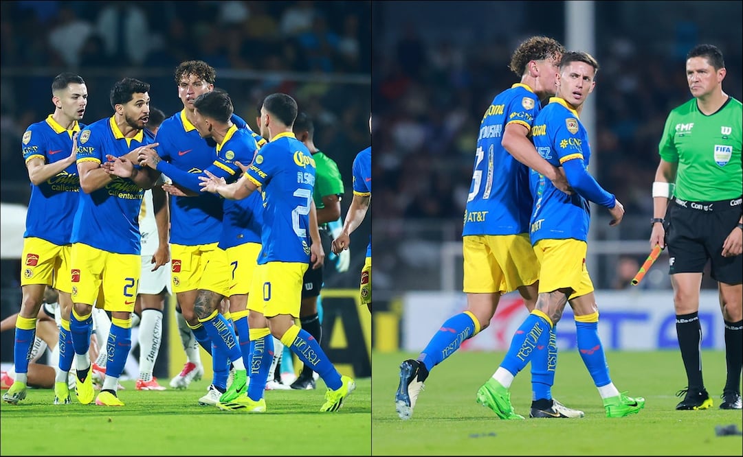 Momentos de tensión tuvieron Henry Martín y Brian Rodríguez en el juego vs Pumas. FOTOS: Imago7