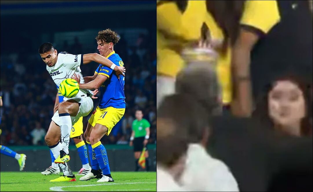 Pumas busca a sujeto que golpeó a una mujer en el juego en CU. FOTOS: Imago7 / Especial