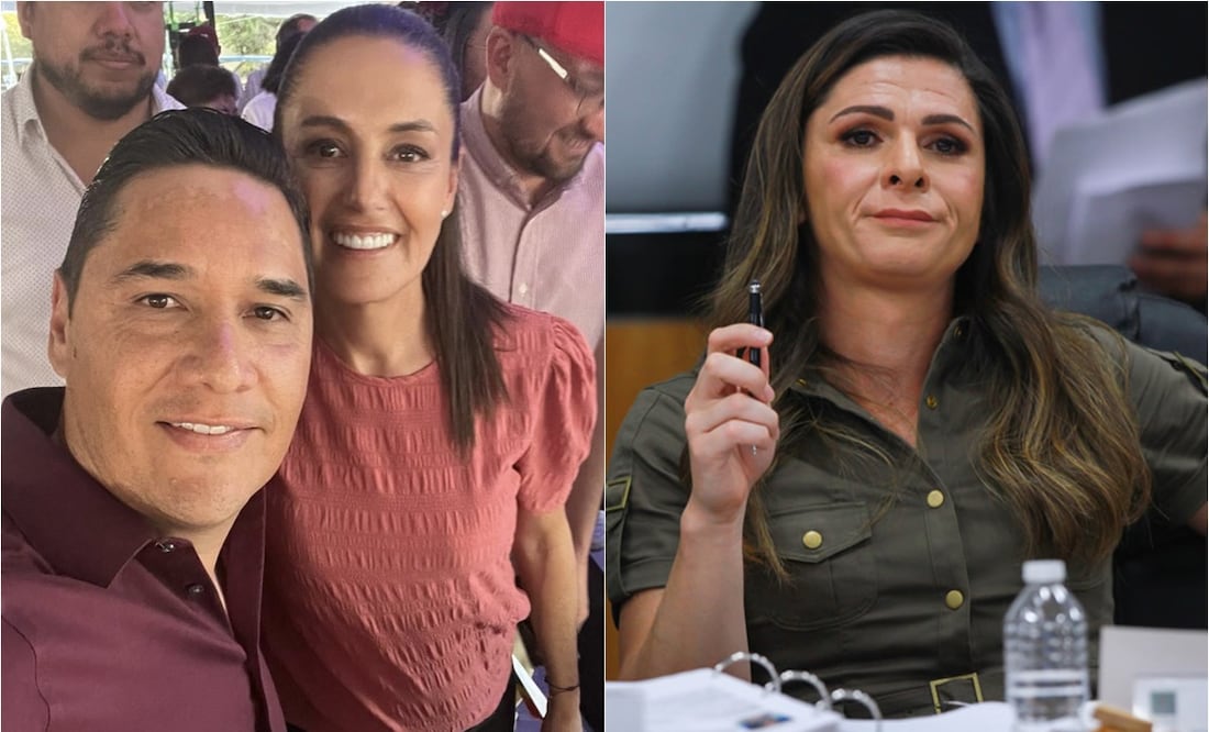 Moisés Muñoz con Claudia Sheinbaum y Ana Guevara en la Conade / FOTO: Twitter @moymu23 y Especial