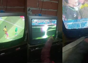 Aficionados mexicanos se burlan de argentinos por ver la Copa América en una televisión vieja