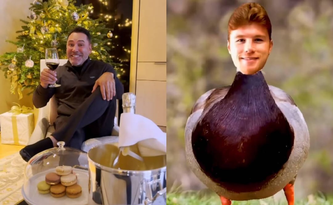 Óscar de la Hoya se burló del Canelo Álvarez con un villancico navideño. Foto: Especial