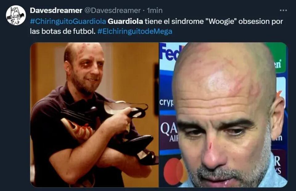Guardiola y los memes. Fuente: Instagram @pepteam