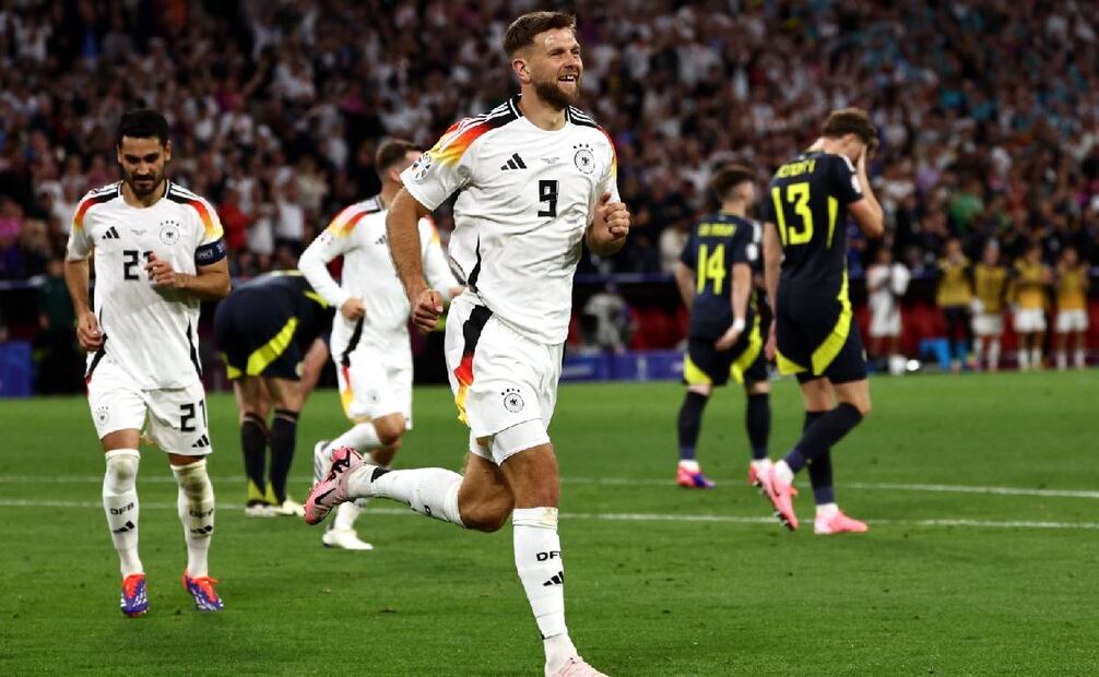 Niclas Fullkrug festeja el tercer gol de la Die Mannschaft ante Escocia. Foto: EFE