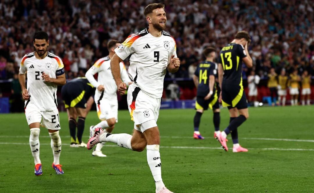 Niclas Fullkrug festeja el tercer gol de la Die Mannschaft ante Escocia. Foto: EFE