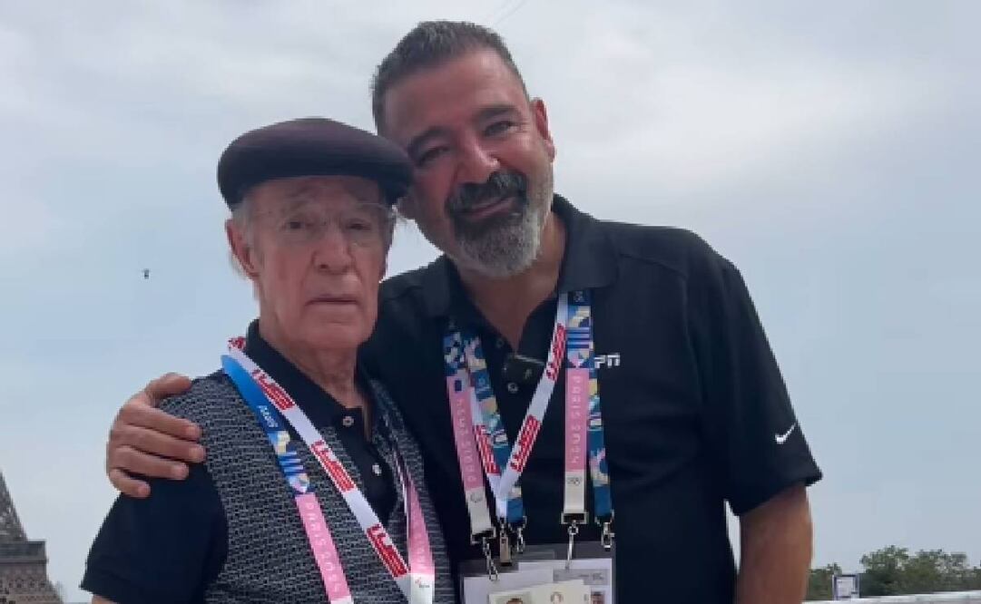 Odín Ciani abraza a José Ramón Fernández. FOTO: @odinciani