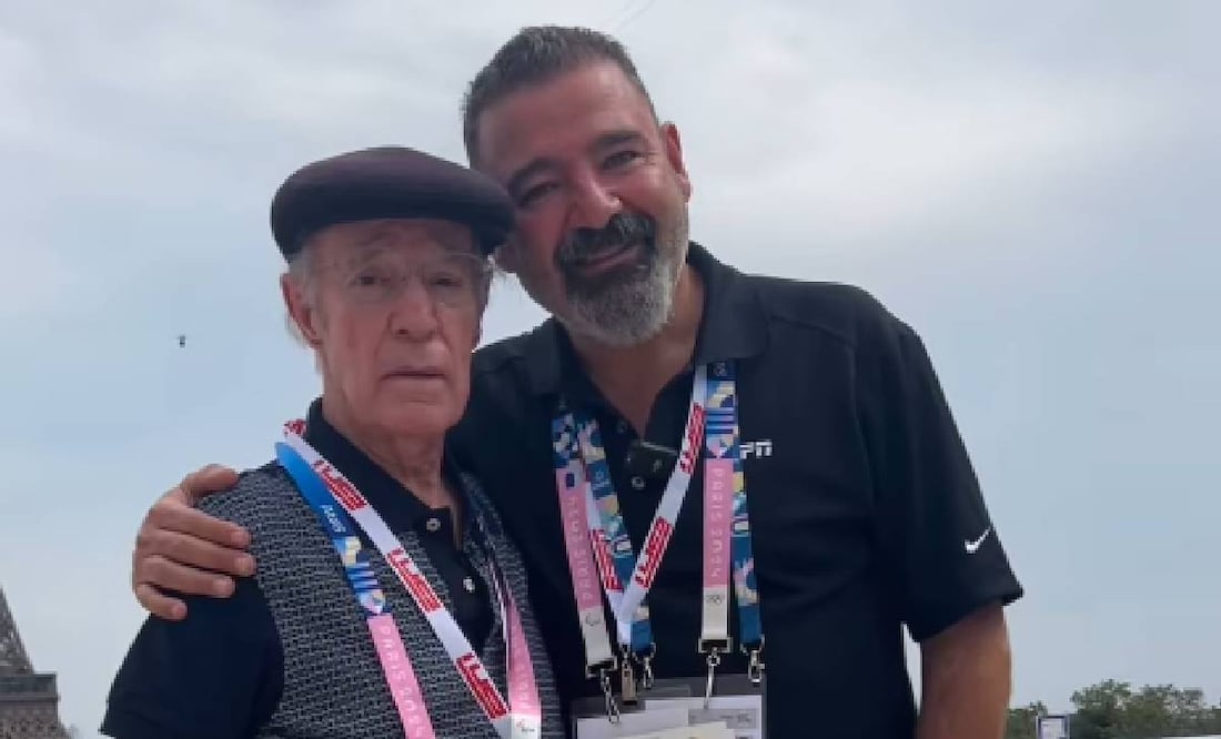 Odín Ciani abraza a José Ramón Fernández. FOTO: @odinciani