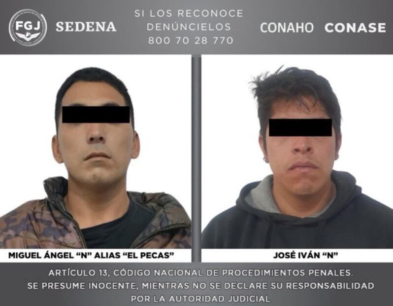 Estos son los dos presuntos responsables de quitarle la vida a Paola Salcedo. Foto: Especial