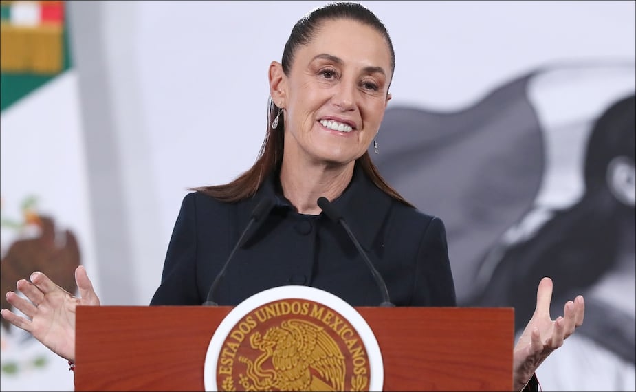 Claudia Sheinbaum, durante su conferencia de prensa matutina. FOTO: EFE