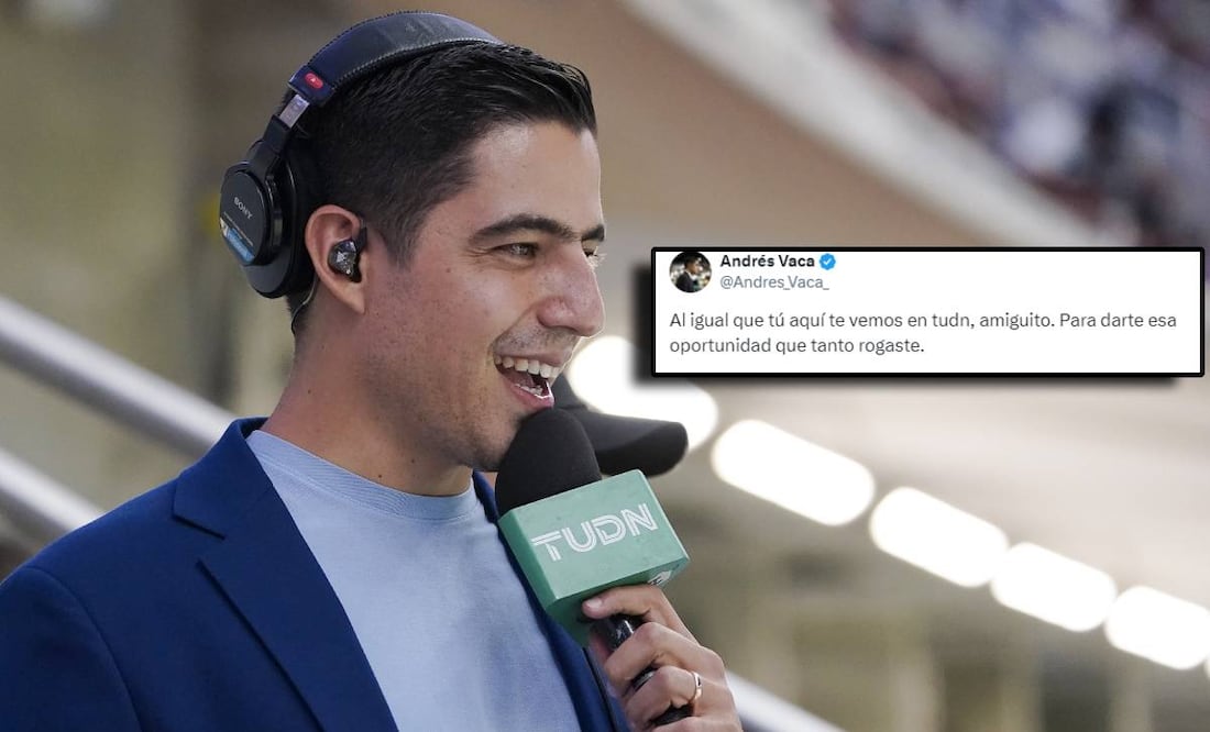 Andrés Vaca defendió a Santiago Giménez de un creador de contenido recordando cómo rogaba por una oportunidad en TUDN. Foto: Especial