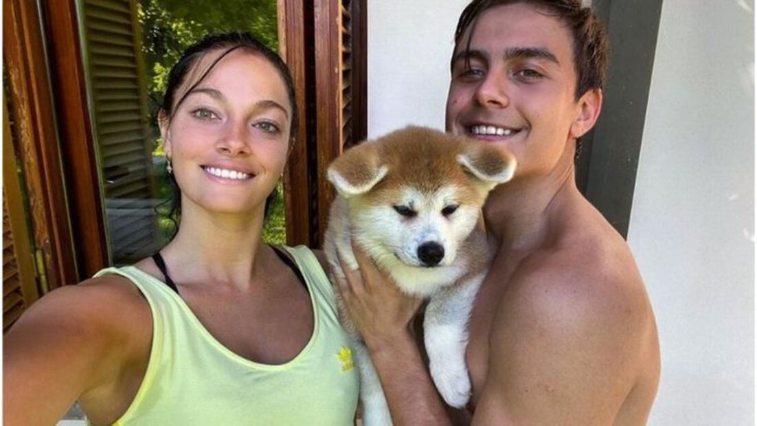 Las mascotas de Paulo Dybala y Oriana Sabatini, son sensación en Instagram. Fuente: Instagram @our.akitas