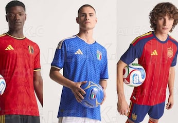 Así son las playeras de España, Italia y Bélgica para el Mundial 2026