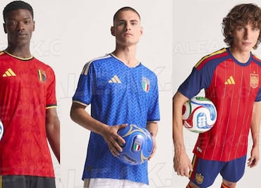 Así son las playeras de España, Italia y Bélgica para el Mundial 2026